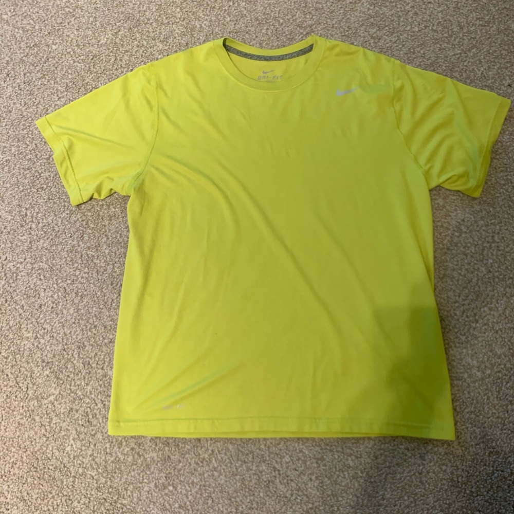 Bright green men’s Nike dry fit t-shirt